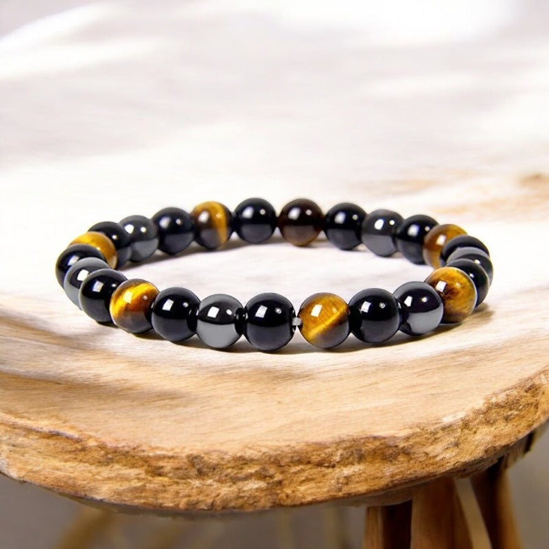 Triple Protection Natural Stone Bracelet