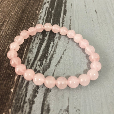 Onyx, Rhodonite and Rose Quartz Charm Bracelet