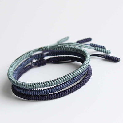 Blue Cyan Tibetan Braided Lucky Bracelet - Blessed Best Friend