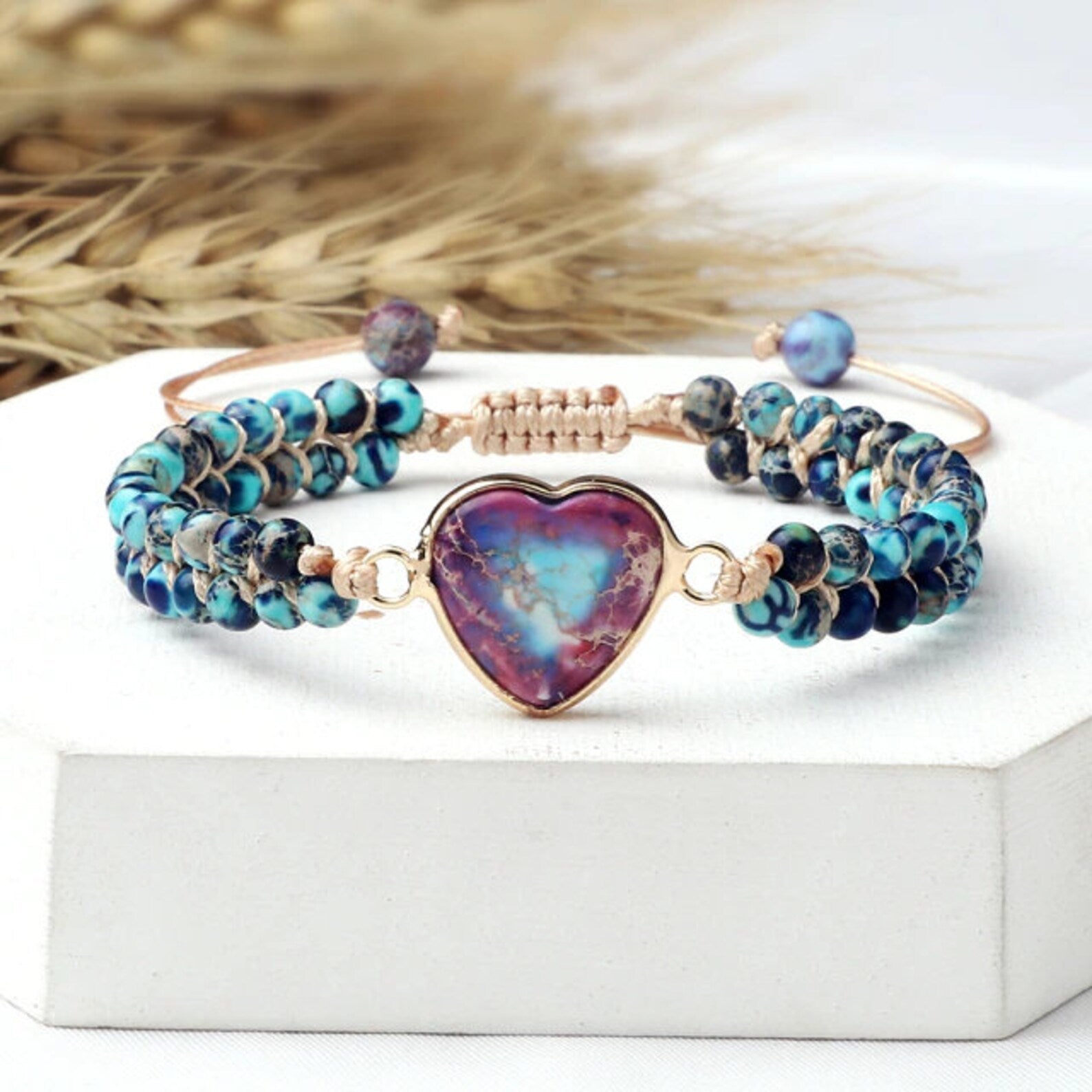 Galaxy Calm Blue Heart Bracelet