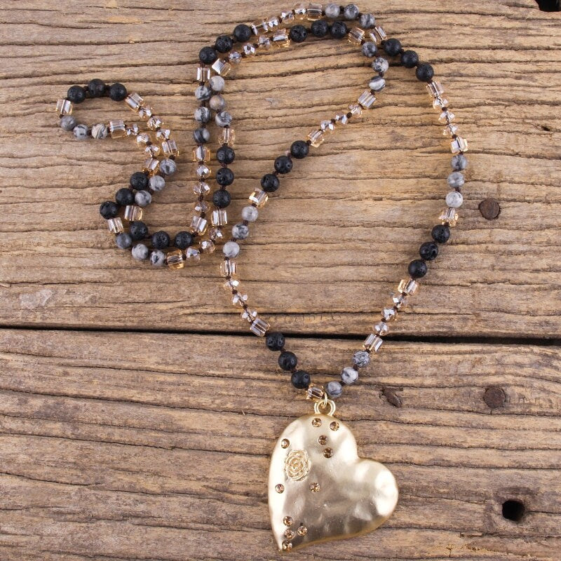 Lava Stone Jasper Protection Necklace