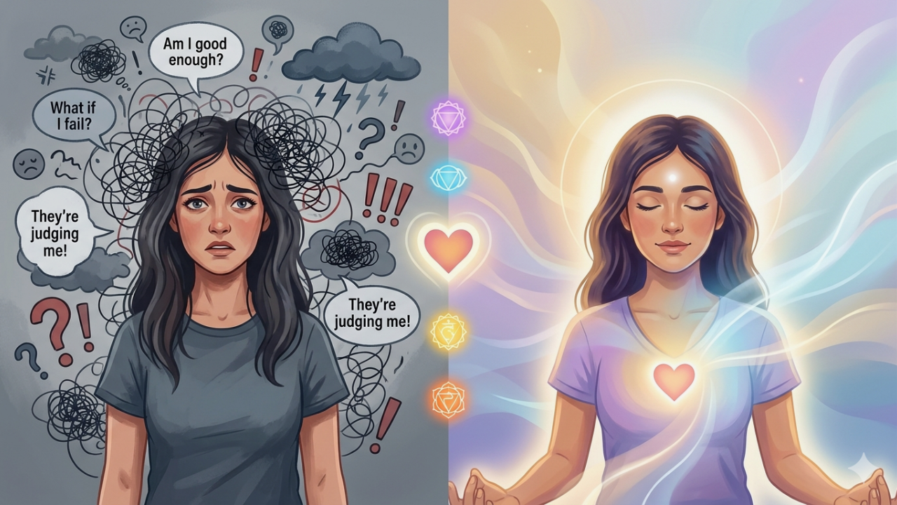 "ego versus intuition mental noise chaos overthinking peaceful meditation inner wisdom heart guidance"