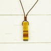 Protection & Confidence Rectangle Tiger Eye Pendant Necklace