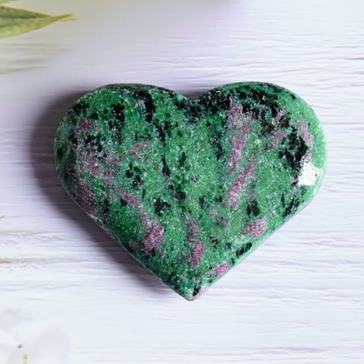 Ruby in Zoisite Emotional Healing Crystal Heart