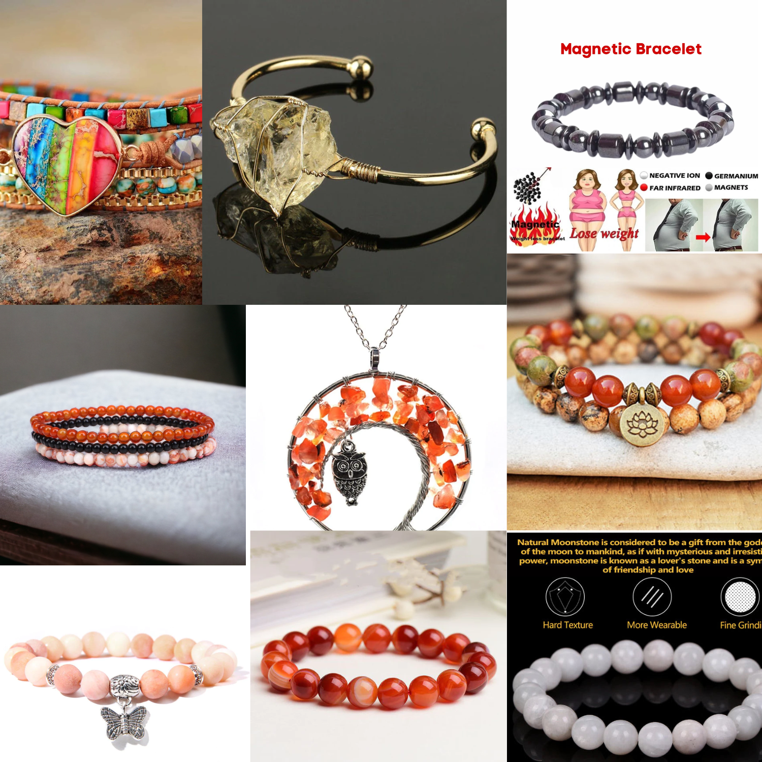 Chakra Healing Program: Monthly Crystal Jewelry & Essential Oils (Sacral Plexus Chakra)