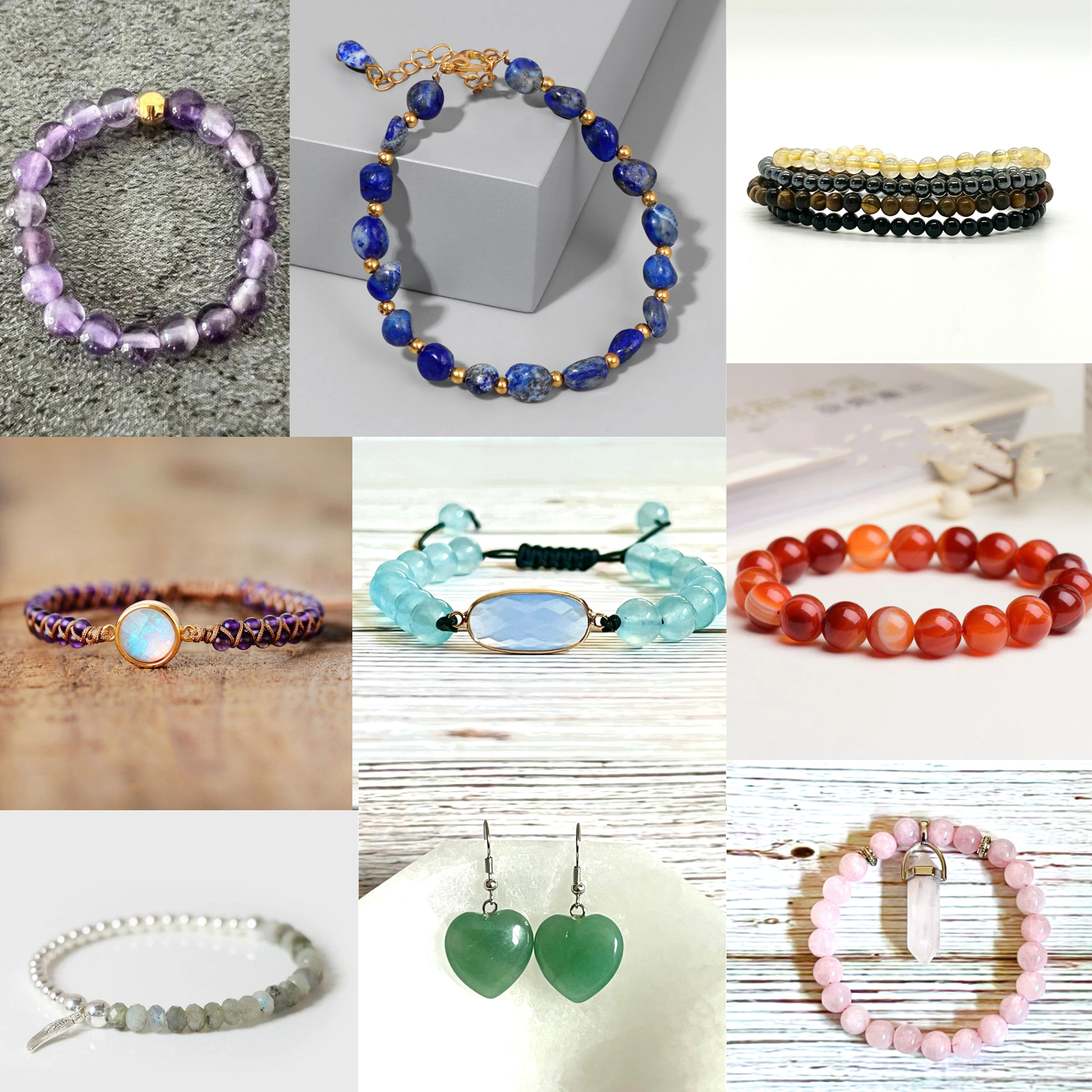 Chakra Healing Program: Monthly Crystal Jewelry & Essential Oils (Crown Chakra)