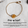 "Keep Up Hope" Citrine Clover Bracelet