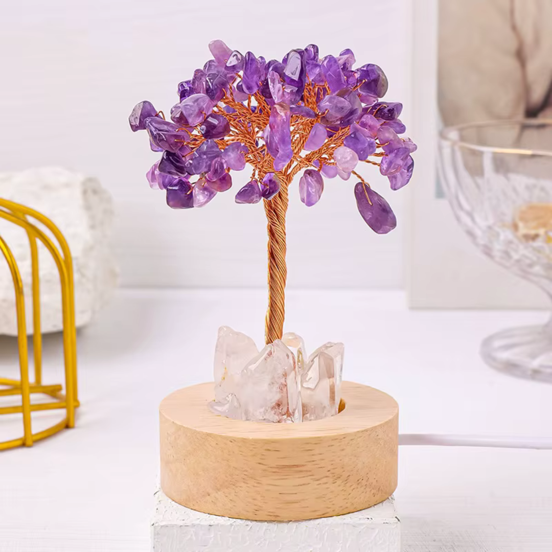 Calming & EMF Purifying Crystal Tree Lamp