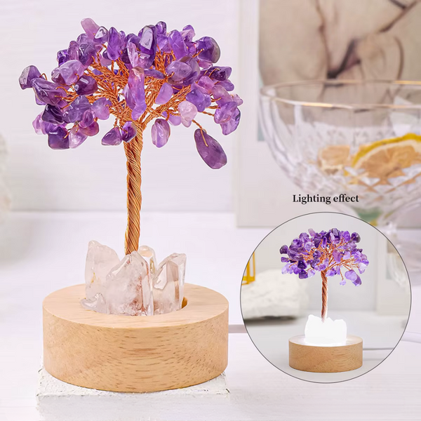 Calming & EMF Purifying Crystal Tree Lamp - Zencrafthouse