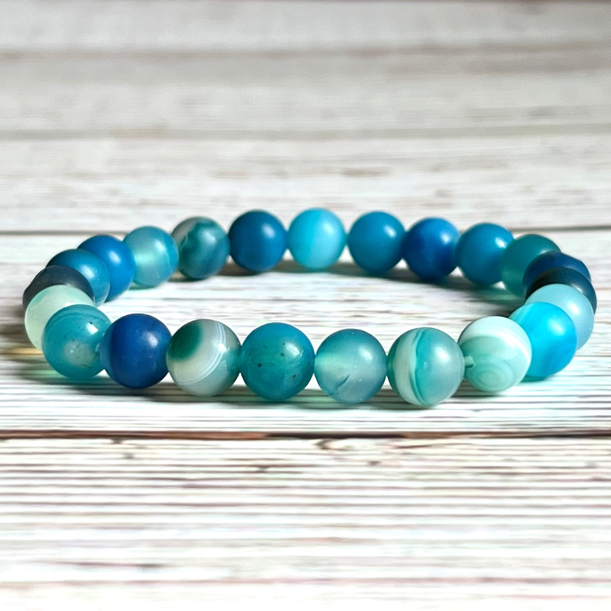 Blue Agate Inner Peace and Soothing Energy Bracelet