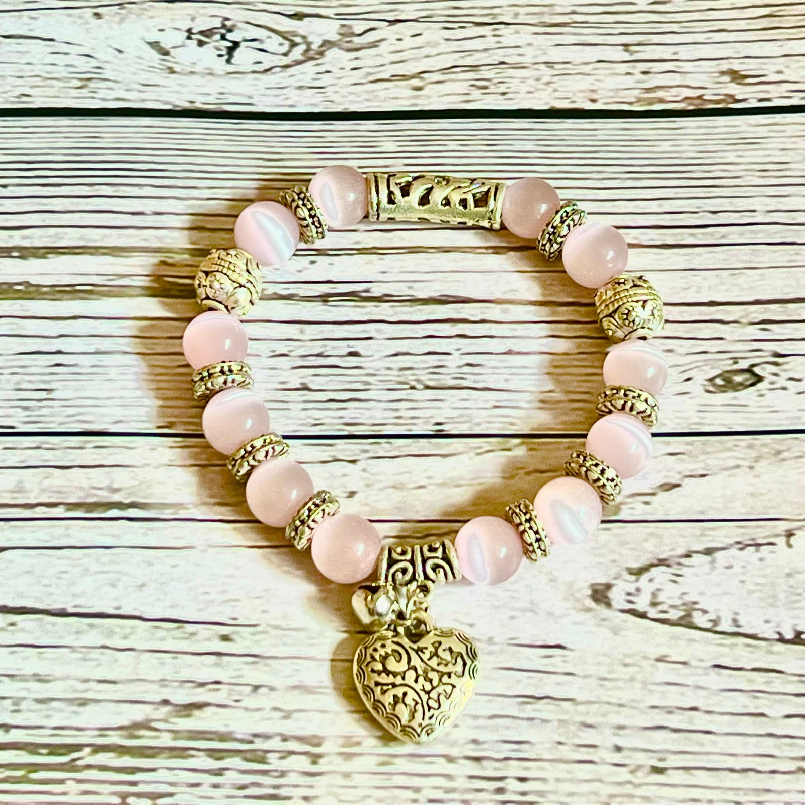 Pink Cat Eye New Beginnings & Prosperity Bracelet