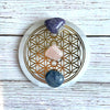 Large Flower of Life Selenite Crystal Energy Cleansing & Charging Plate