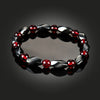 Magnetic Therapy Bracelet Black and Fire Engine