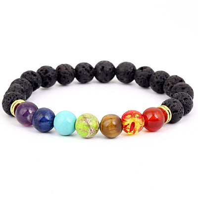 7 Chakra Lava Stone Ethereal Energy Bracelet - All Blessings