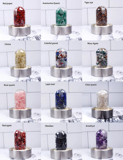 Energy Crystal Water Bottle - 12 gemstone options