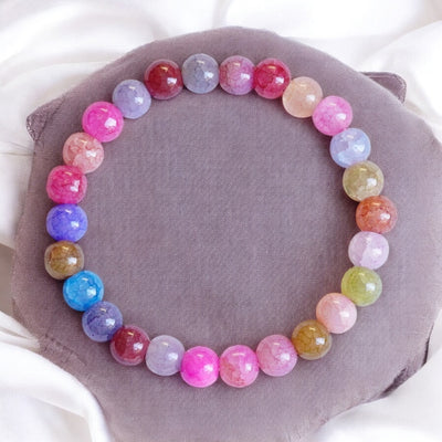Color Therapy 7-Color Cracked Agate Crystal Bracelet