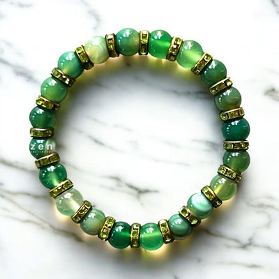 Green Agate Balance and Prosperity Bracelet