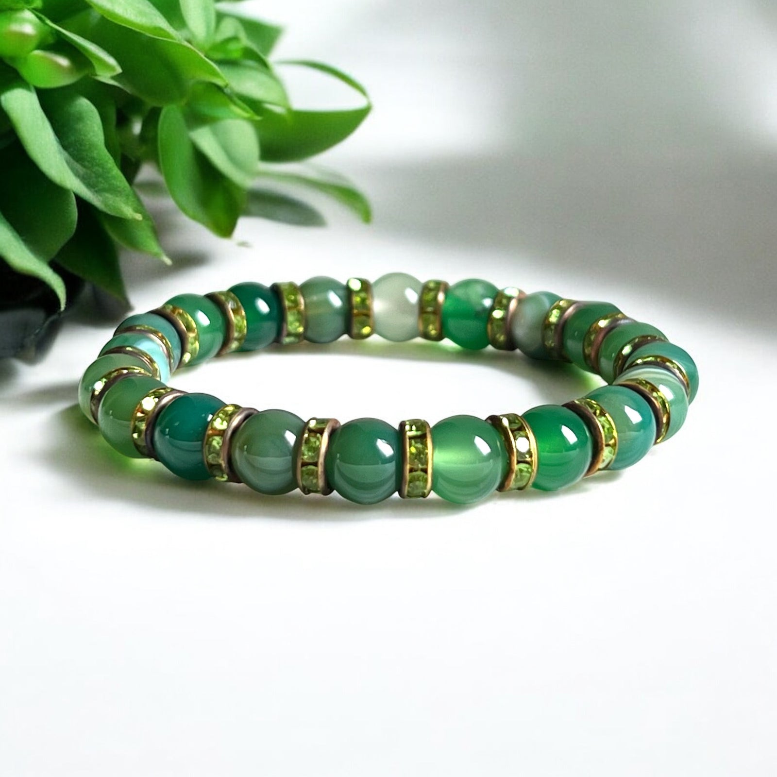 Green Agate Balance and Prosperity Bracelet