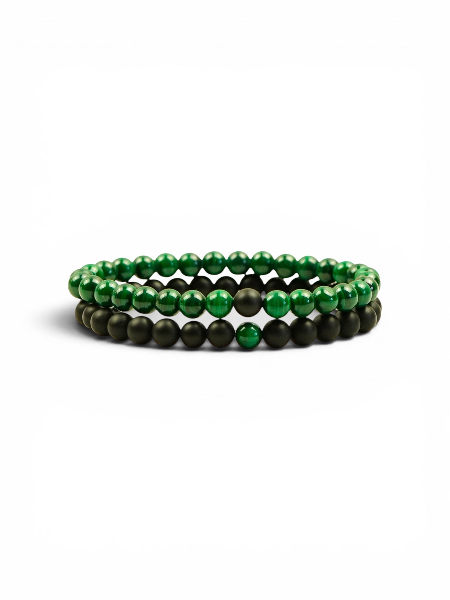 Emotional Balance & Protection Malachite & Black Onyx Bracelets