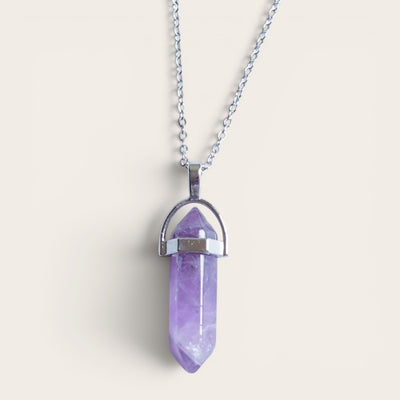 Calm & Clarity Natural Amethyst  Hexagon Necklace