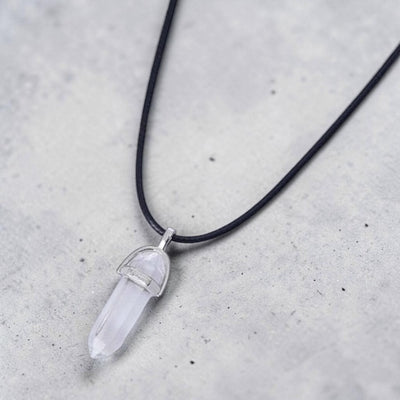Clear Quartz Hexagon Natural Stone Pendant