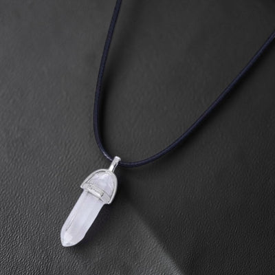 Clear Quartz Hexagon Natural Stone Pendant