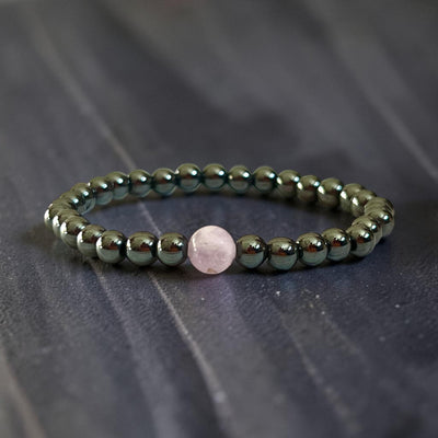 Magnetic Therapy Pain Relief & Sleep Aid  With Purple Fluorite Bracelet