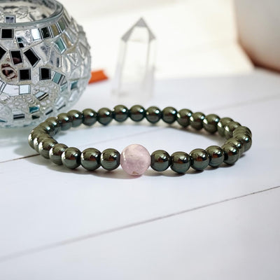 Magnetic Therapy Pain Relief & Sleep Aid  With Purple Fluorite Bracelet