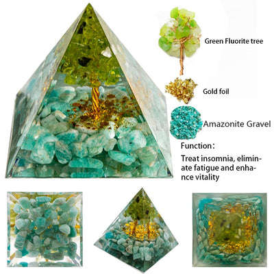 Energy & Intention Infusion Crystal Tree Pyramids