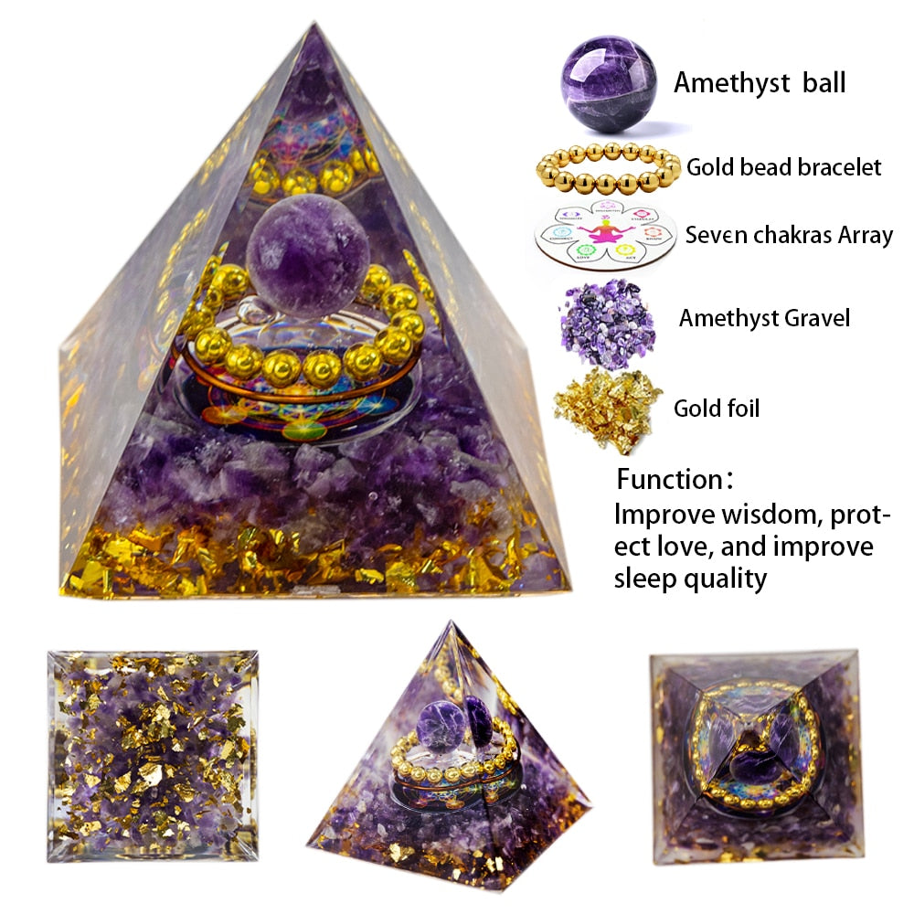Sacred Energy Crystal Ball Pyramid - Zencrafthouse
