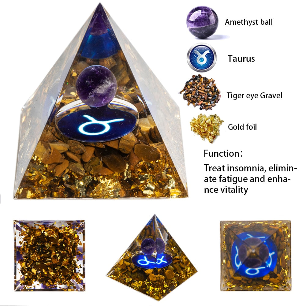 Your Zodiac Essence Crystal Pyramid - Taurus