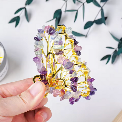 For box - Rainbow Fluorite Hairclip