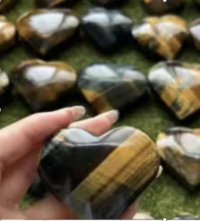 For box - Tiger Eye Heart Stone