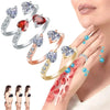 Titanium Ion Therapy Double Heart Ring
