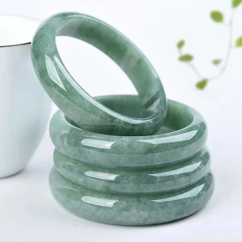 Boundless Blessings Natural Jade Bangle Bracelet