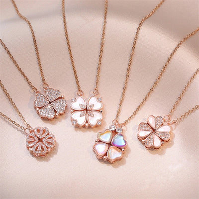 Four-Leaf Clover Heart Necklace (33 Styles)