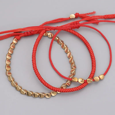 Tibetan Copper Luck & Protection Bracelet Set