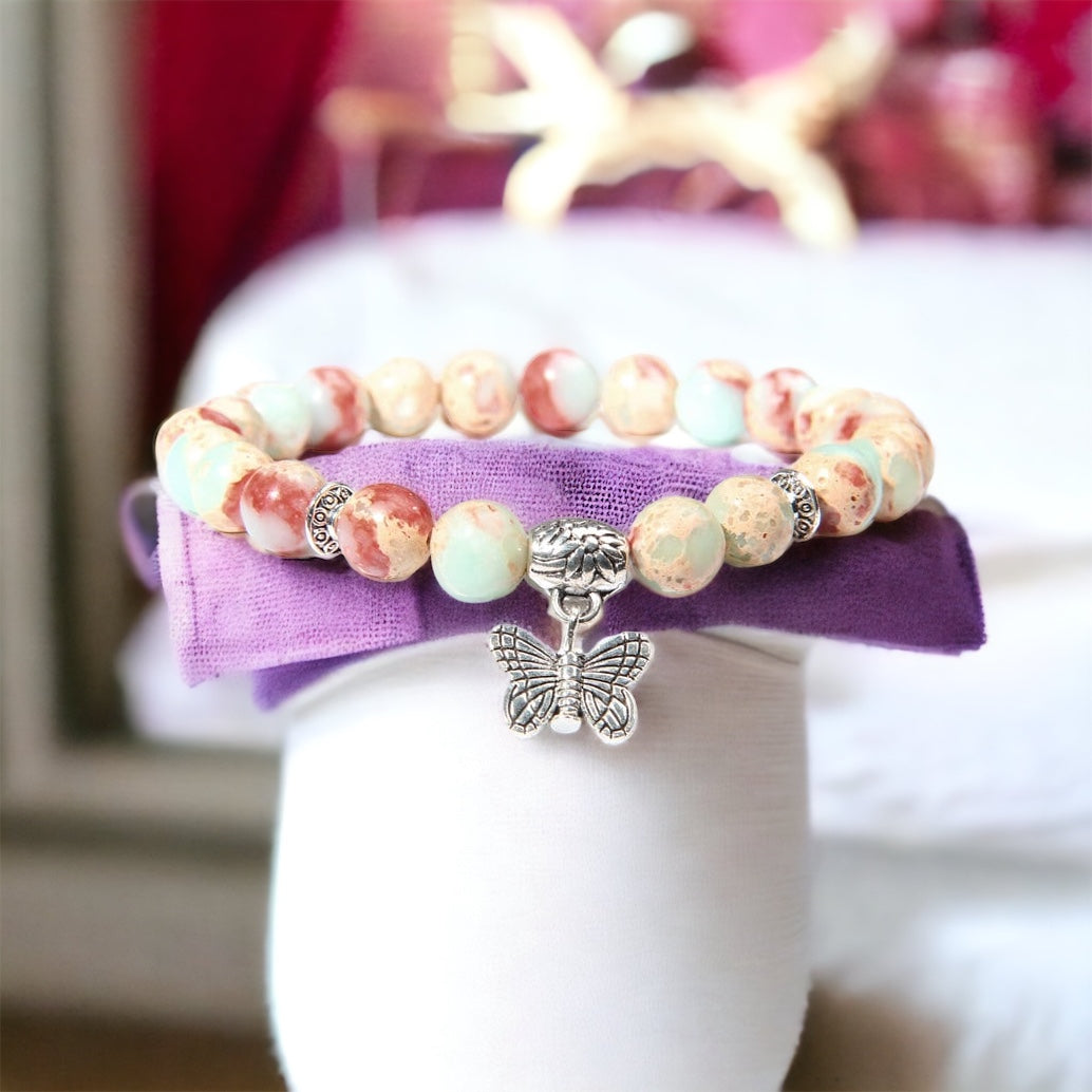 Imperial Orange Jasper Positivity & Destress Bracelet