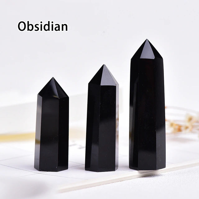 Protection & Inner Strength Obsidian Crystal Tower