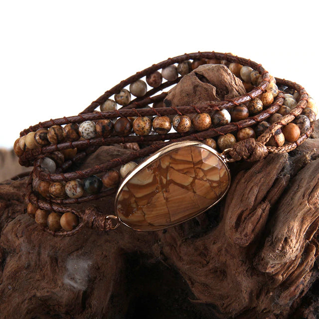 Picture Jasper "Calm Like Earth" Boho Bracelet