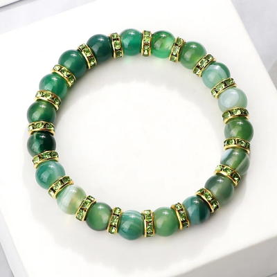 Green Agate Balance and Prosperity Bracelet