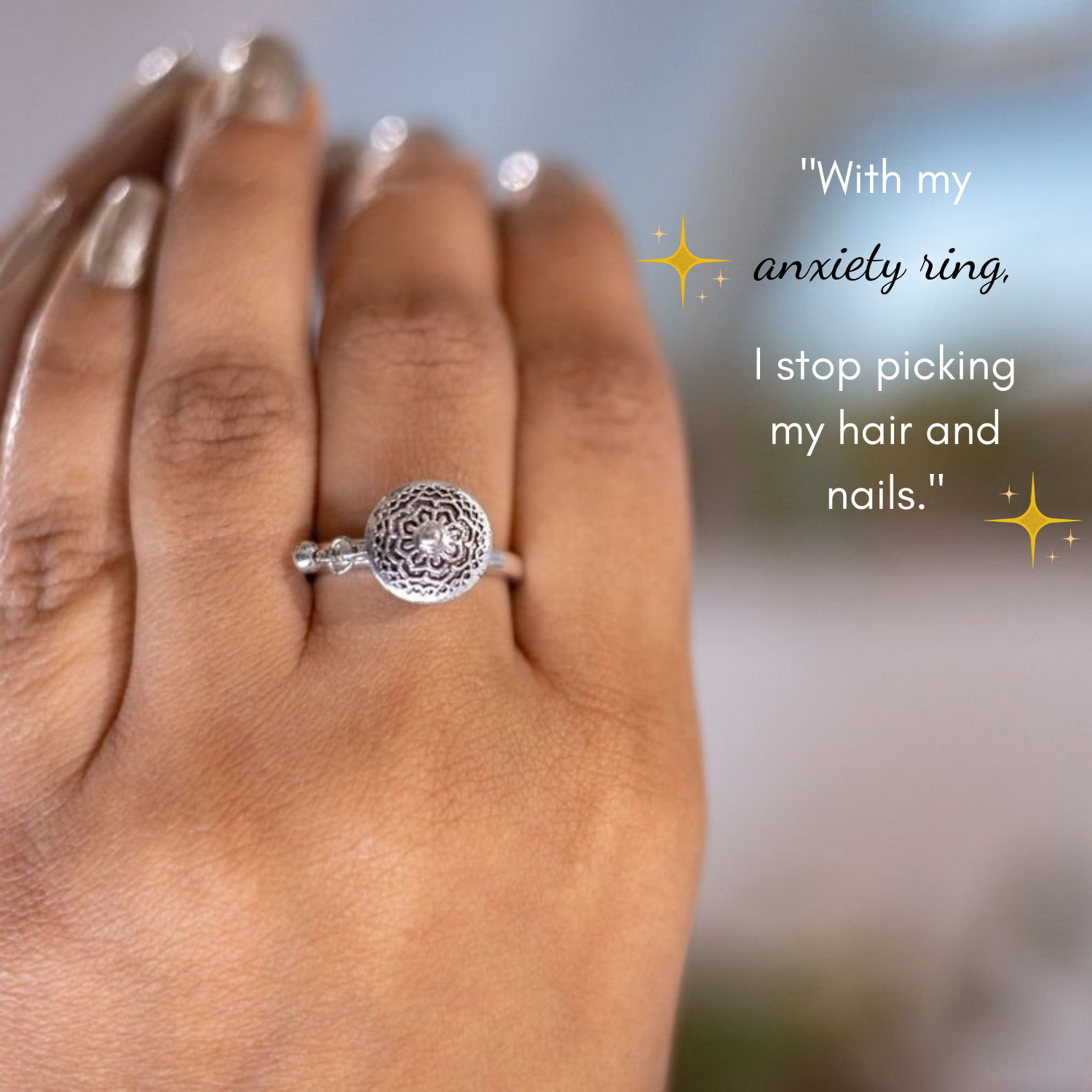 Instant Calm Ring The Fidget Ring Spinner For Anxiety Relief