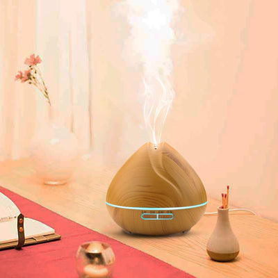 Wood Grain Blooming Flower Oil Diffuser