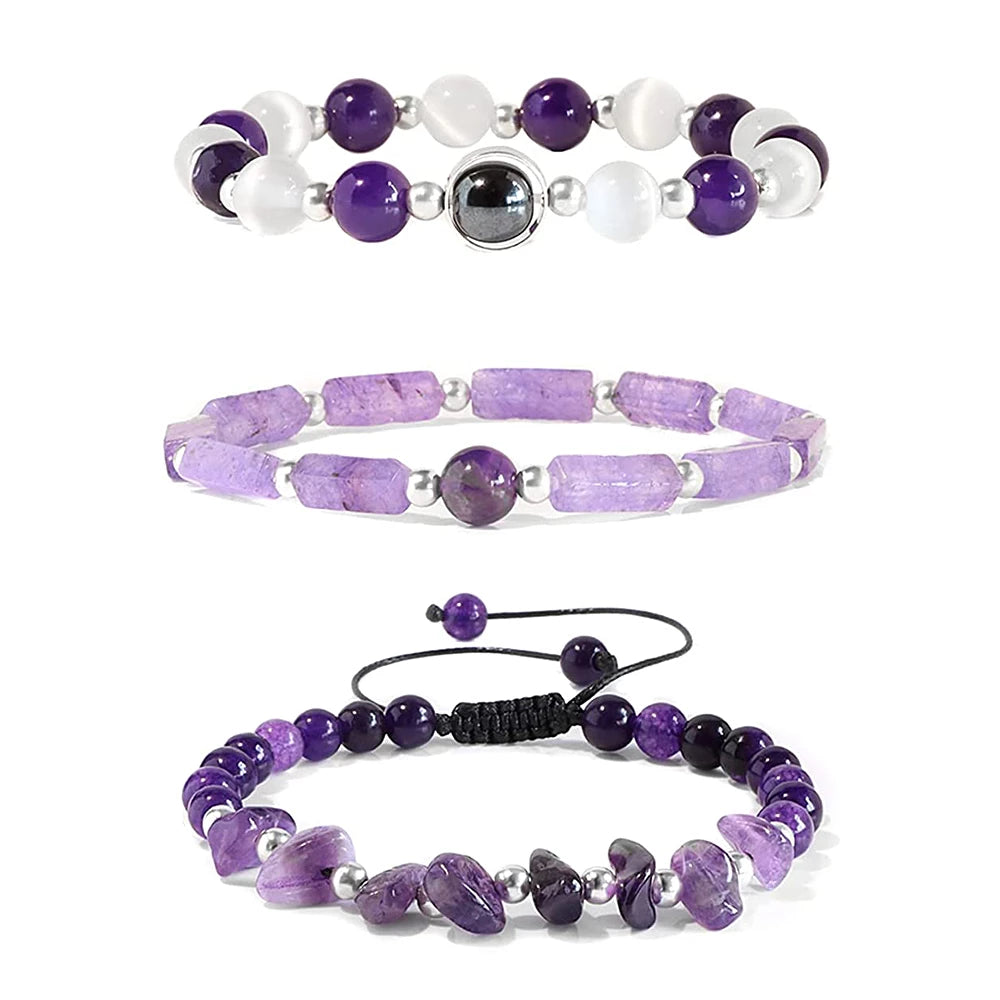 Gemstone Stretch Bracelet, Elastic Unisex Stone Bracelet, Couple Bracelet,  Men's Bracelet, Gift for Her, Healing Bracelet, Energy Stones 