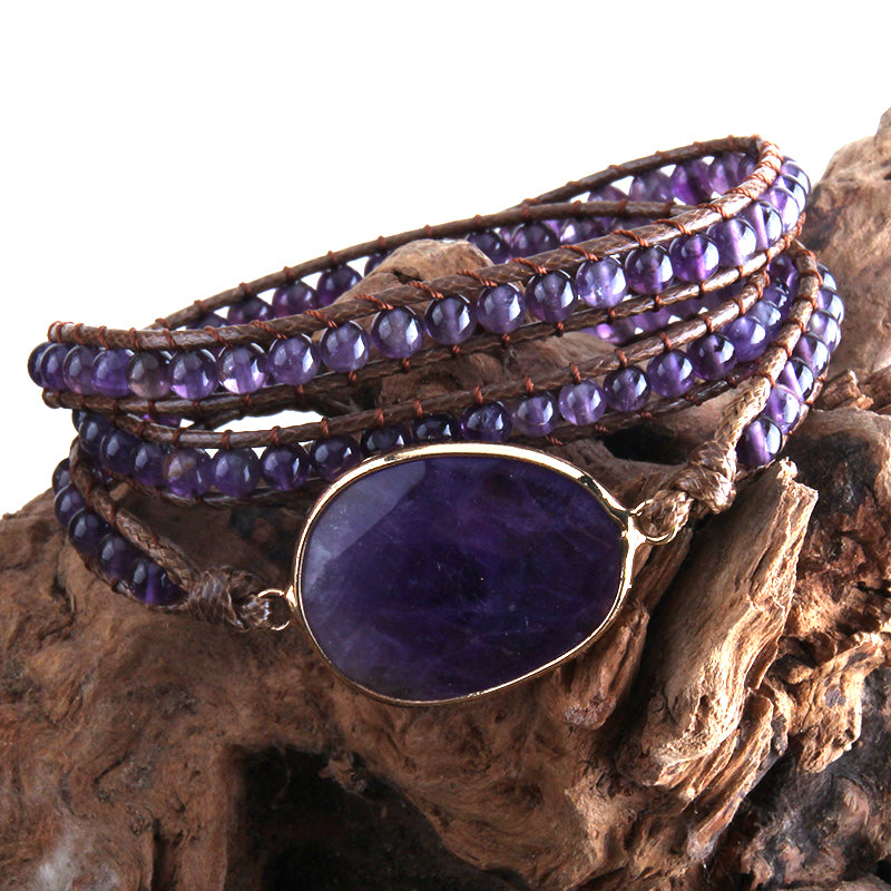 Amethyst Endless Calm Boho Bracelet