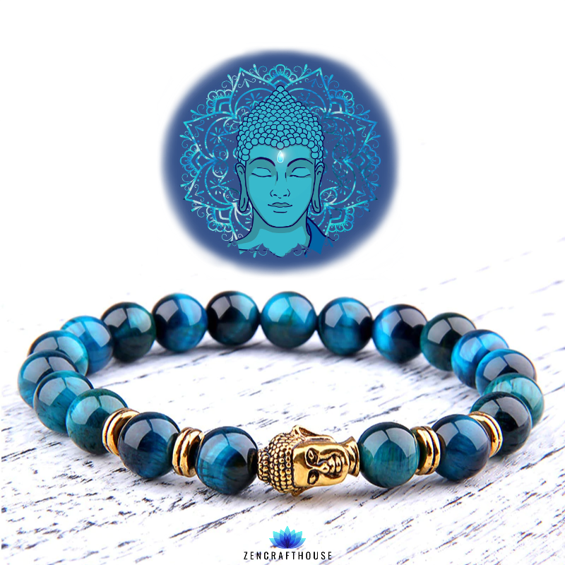 Buddhist Blue Tiger Eye Bracelet | Balance