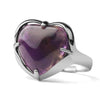 Amethyst Calm Heart Crystal Ring.
