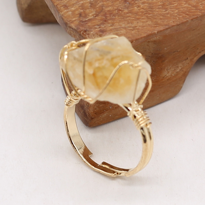 Citrine Lucky Energy Adjustable Ring