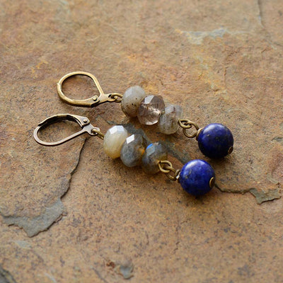 Celestial Deep Blue Dangle Earrings