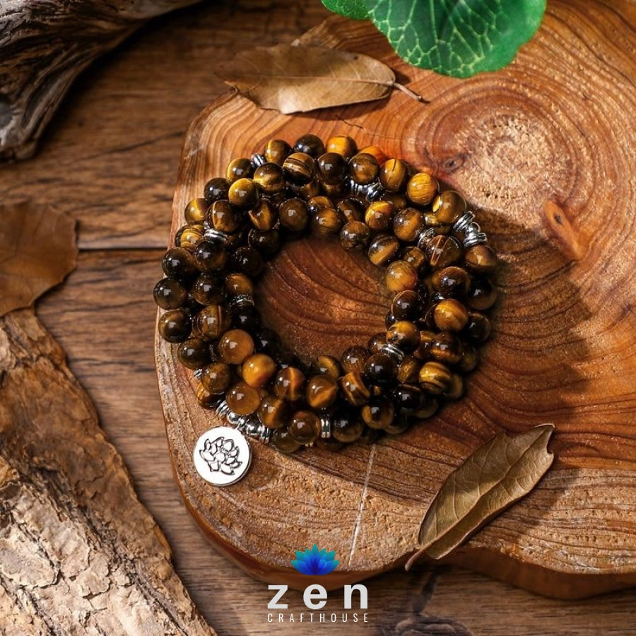 Charms Tiger Eye Stone Mala | Protection